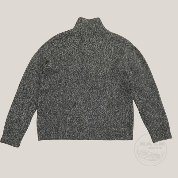 Peruvian Link M Troyan Alpaca Sweater | Charcoal 1/2 Zip Peru 100% Alpaca $175 - Picture 8 of 10